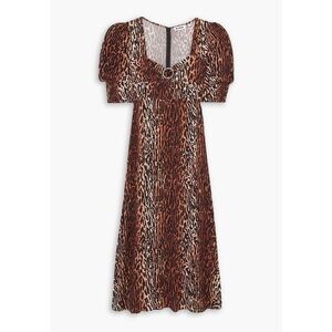 Worn Twice Karen Animal Print Midi Dress Size Small
